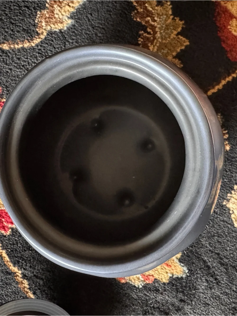 Rae Dunn Black Ceramic 'TREATS' Jar with Lid canister